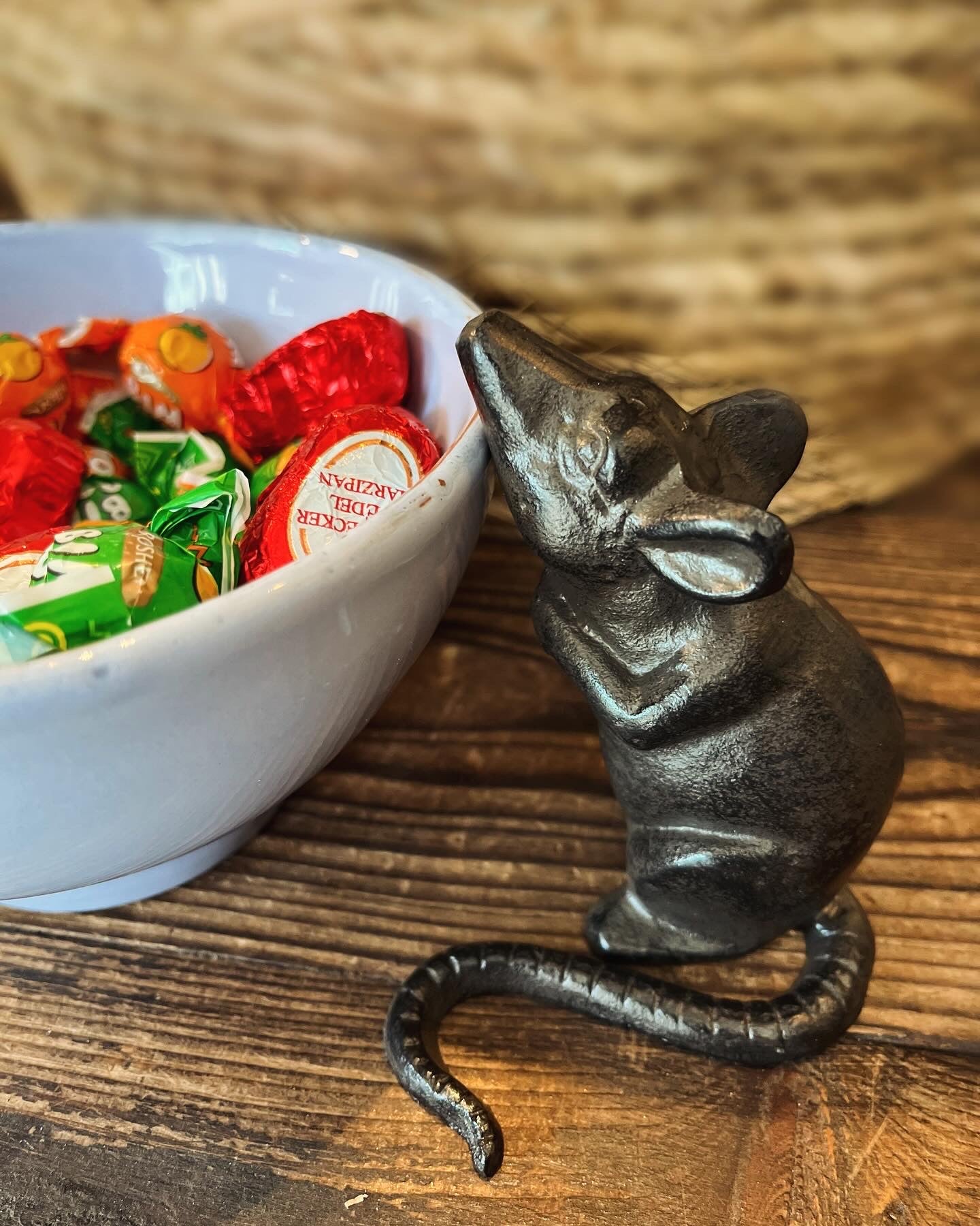 Liten råtta/mus i gjutjärn