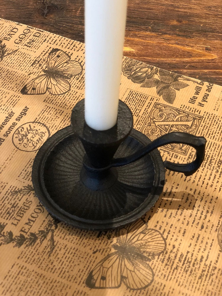 Ljusstake i svart gjutjärn